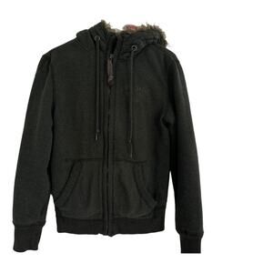American Eagle Oufitters Hoodie Quilted Lining and Faux Fur Trimmed